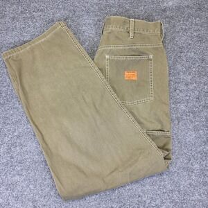 Vintage Structure Pants Men 33X32* Brown Trucker Baggy Y2K Cotton Wide Skate